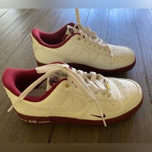 Nike Air Force 1 Low Since 82 White Burgundy 8.5 Woman’s